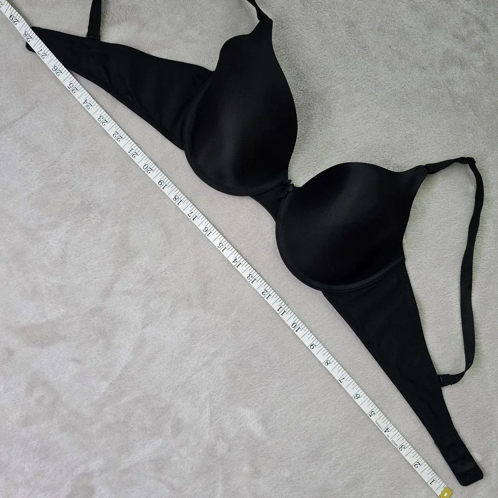 Classic Maidenform Womens Black Underwire T-Shirt‎ Bra Size 36C Smooth Comfort